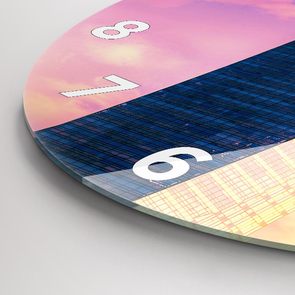 Reloj de cristal redondo Rascacielos en Varsovia