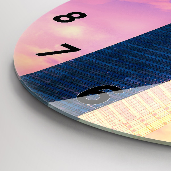 Reloj de cristal redondo Rascacielos en Varsovia