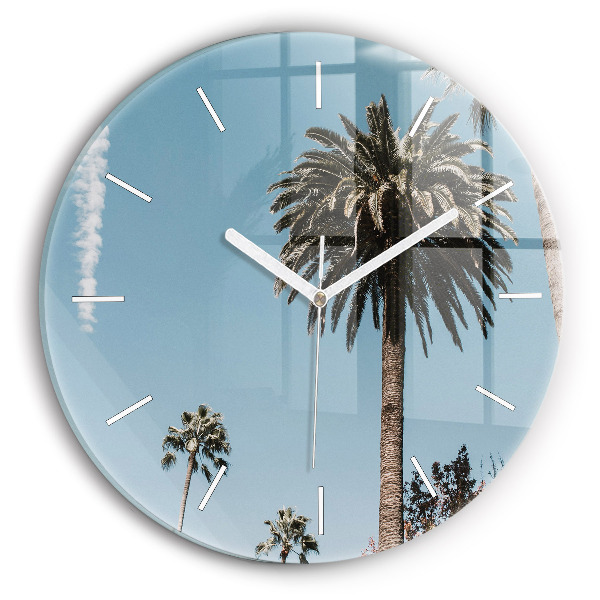 Reloj de pared redondo Palmeras en Los Ángeles