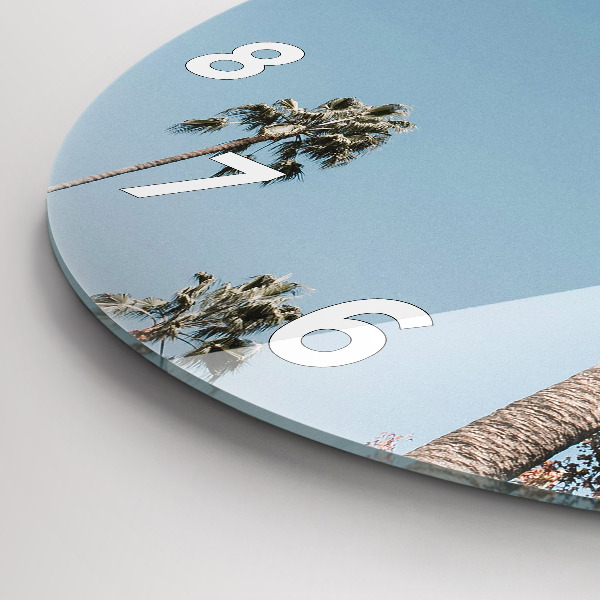 Reloj de pared redondo Palmeras en Los Ángeles