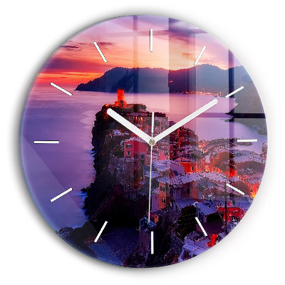 Reloj de cristal redondo Pie de foto