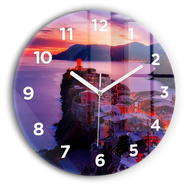 Reloj de cristal redondo Pie de foto