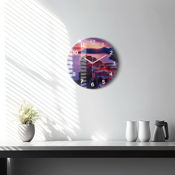 Reloj de cristal redondo Pie de foto