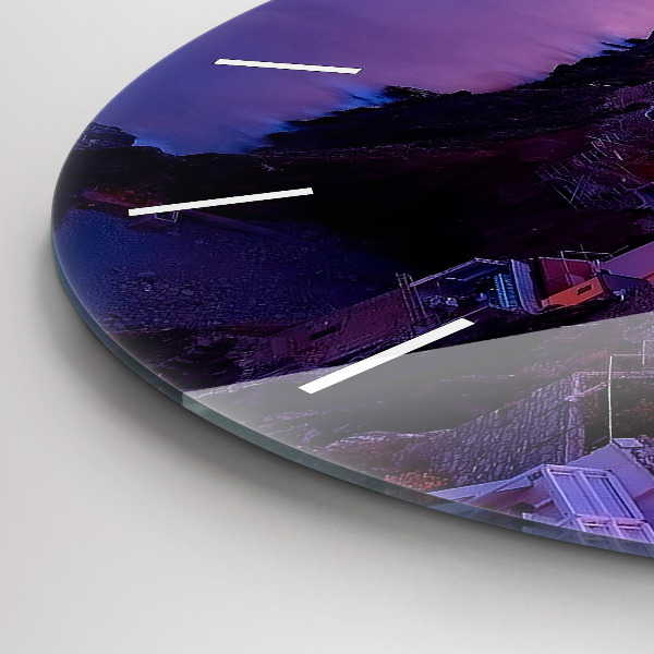 Reloj de cristal redondo Pie de foto