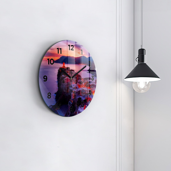 Reloj de cristal redondo Pie de foto