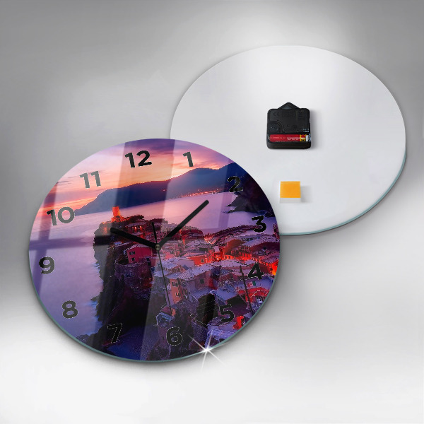 Reloj de cristal redondo Pie de foto