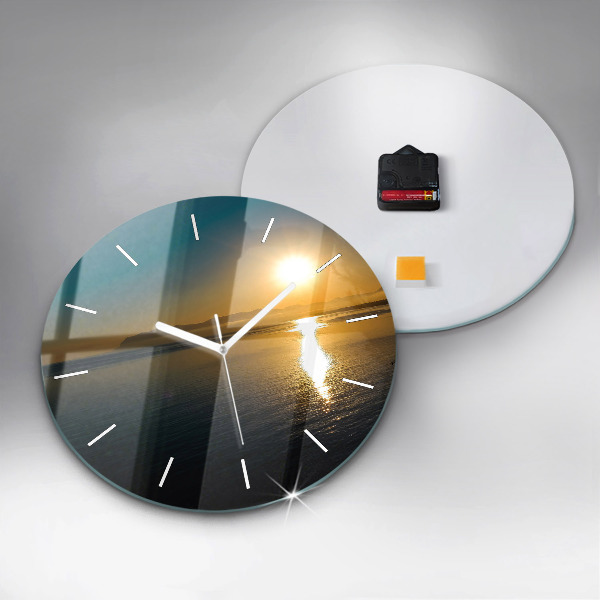 Reloj de pared redondo Paisaje al amanecer