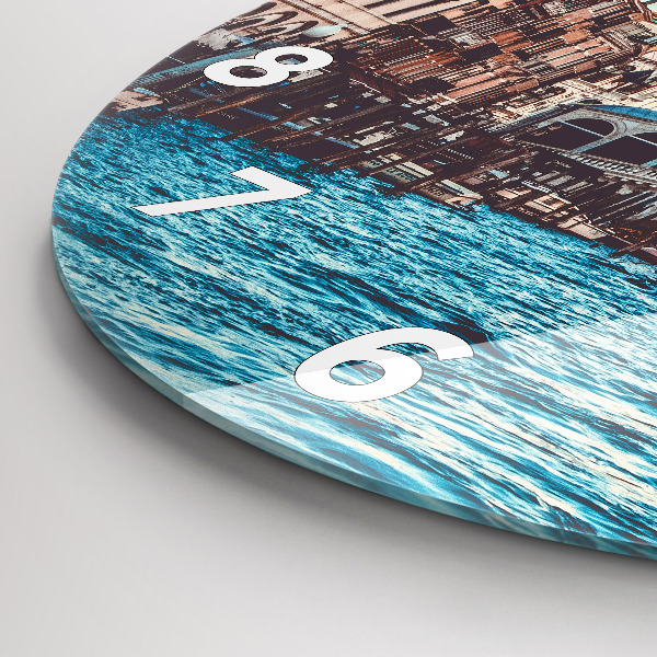 Reloj de cristal redondo Puente de Rialto en Venecia