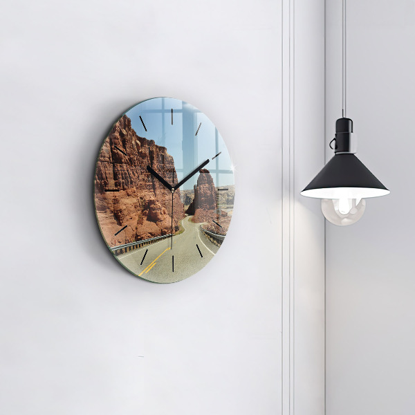 Reloj de pared redondo Ruta 66 en EEUU