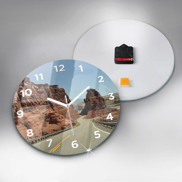 Reloj de pared redondo Ruta 66 en EEUU