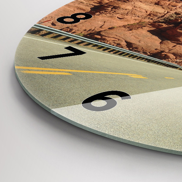 Reloj de pared redondo Ruta 66 en EEUU