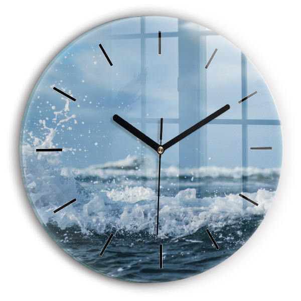 Reloj de cristal redondo Fotografía de olas