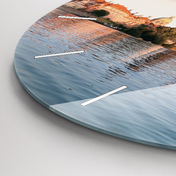 Reloj redondo pared Puente de Carlos en Praga