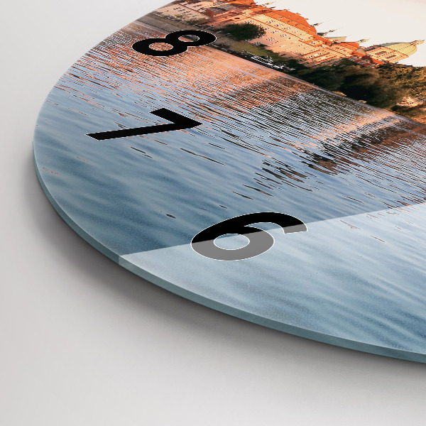 Reloj redondo pared Puente de Carlos en Praga