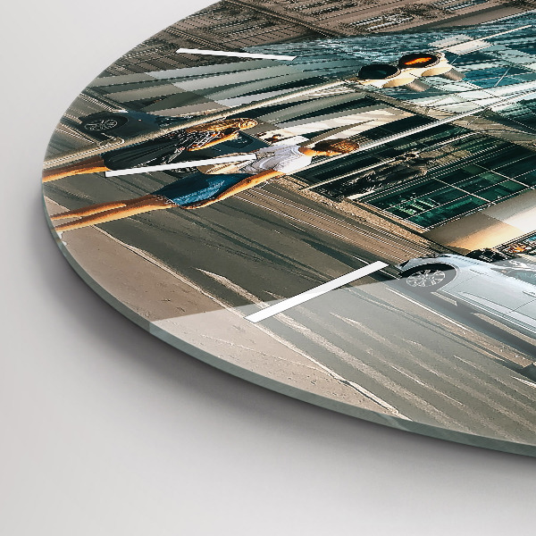 Reloj de cristal redondo Casa danzante Praga