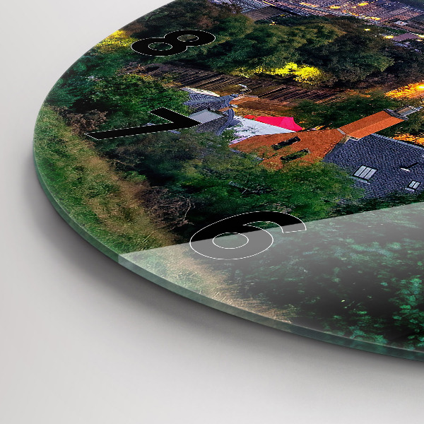 Reloj de pared redondo Edimburgo desde Calton Hill