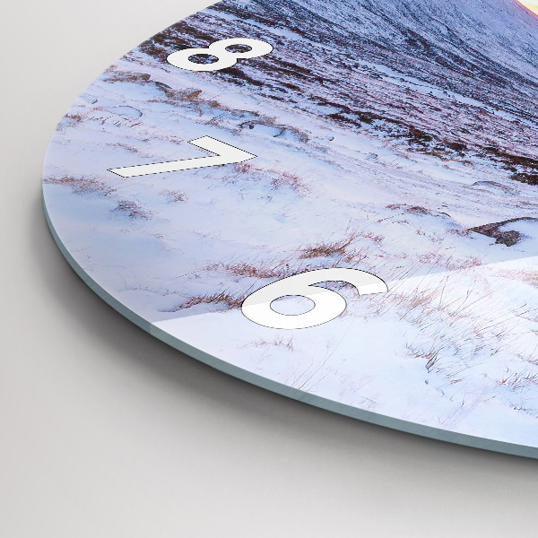 Reloj redondo pared Cabaña en las montañas