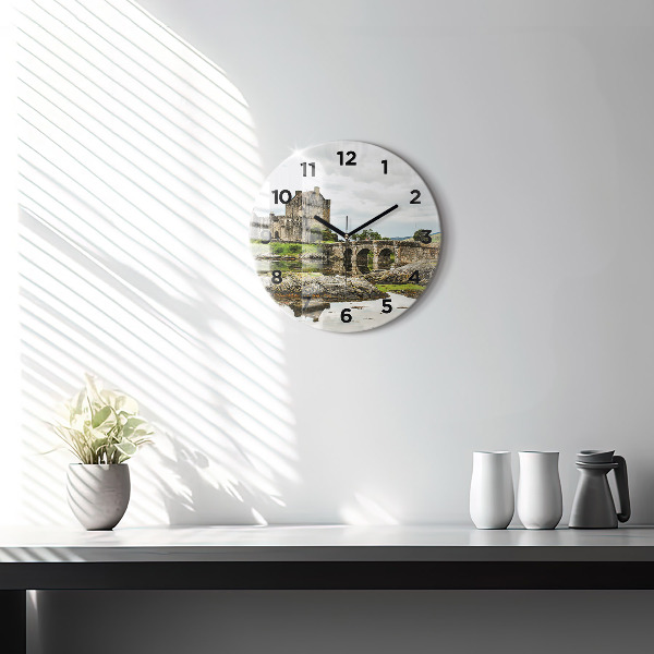 Reloj de pared redondo Castillo de Eilean Donan Escocia