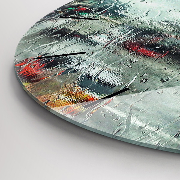 Reloj de pared redondo Londres lluvioso