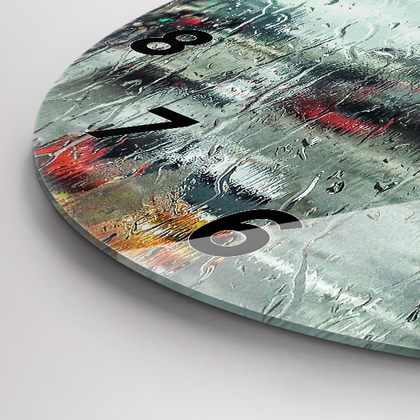 Reloj de pared redondo Londres lluvioso