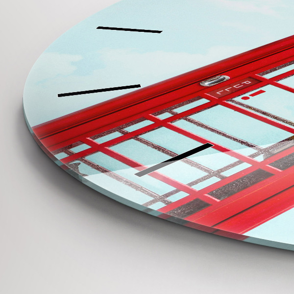 Reloj de pared redondo Cabina telefónica