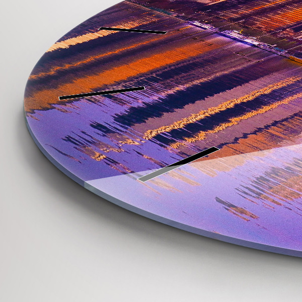 Reloj redondo pared Vista de rascacielos estadounidenses