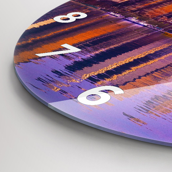 Reloj redondo pared Vista de rascacielos estadounidenses