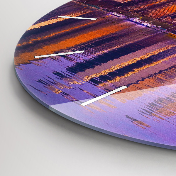 Reloj redondo pared Vista de rascacielos estadounidenses