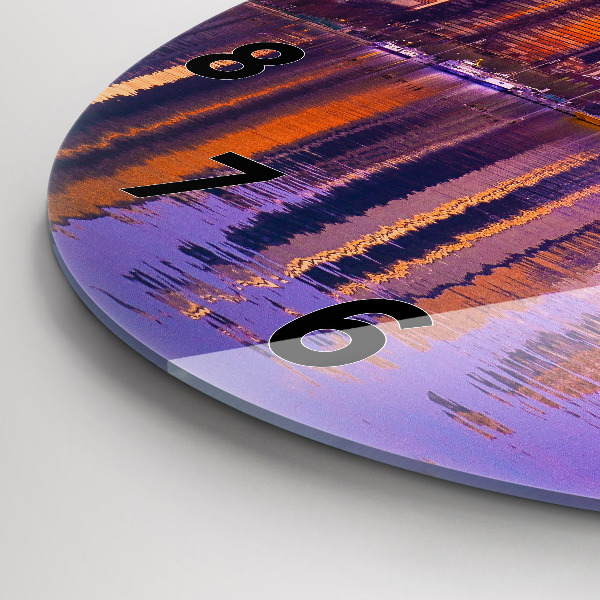 Reloj redondo pared Vista de rascacielos estadounidenses