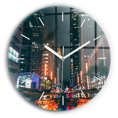 Reloj de pared redondo Hotel Hilton en Houston