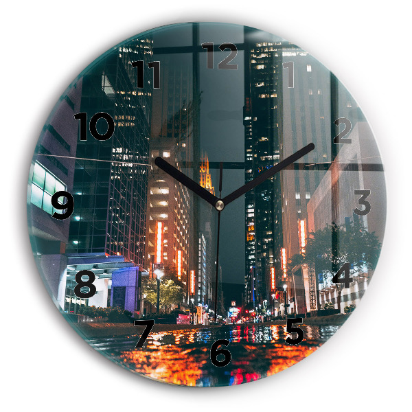 Reloj de pared redondo Hotel Hilton en Houston