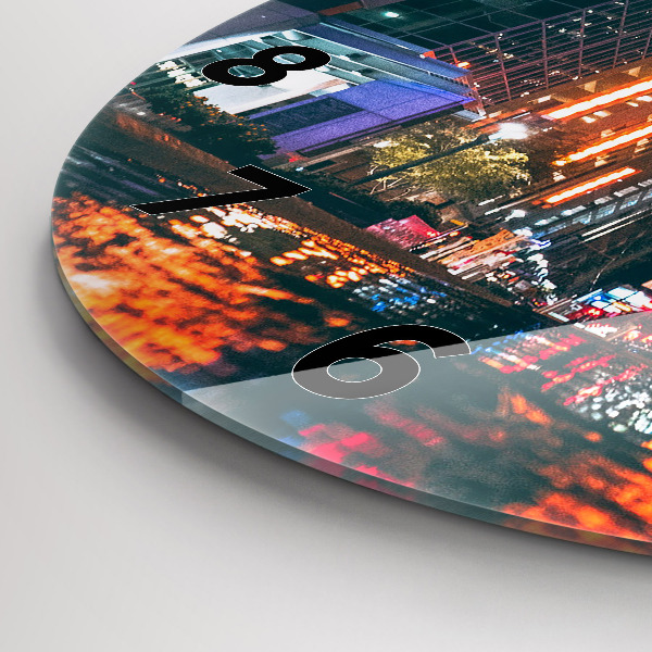 Reloj de pared redondo Hotel Hilton en Houston