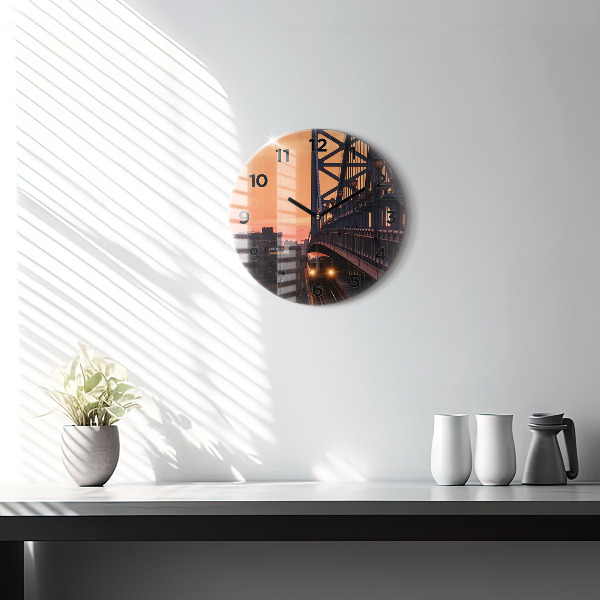 Reloj de pared redondo Puente Benjamin Franklin