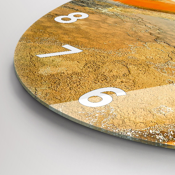 Reloj redondo pared Lago con montañas