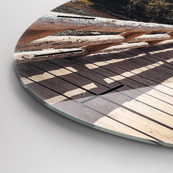 Reloj de cristal redondo Montañas en Yellowstone