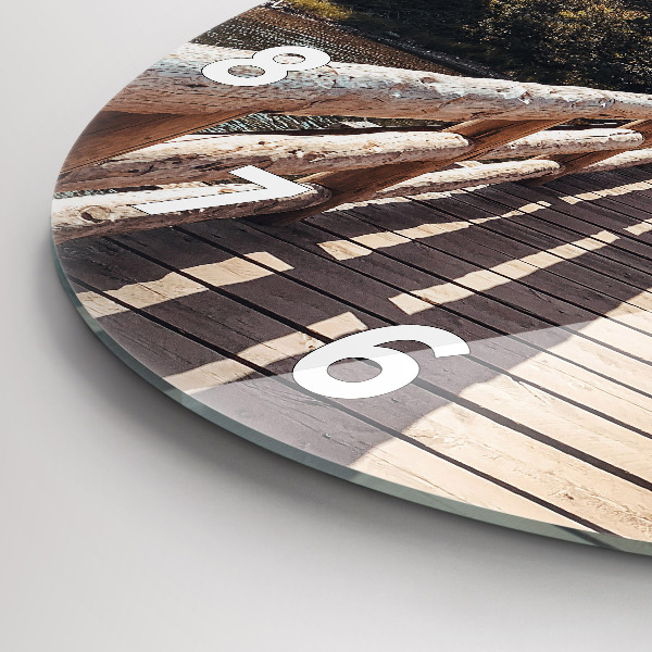 Reloj de cristal redondo Montañas en Yellowstone