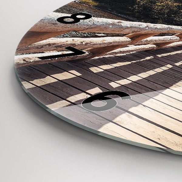 Reloj de cristal redondo Montañas en Yellowstone