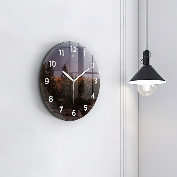 Reloj redondo pared El camino rocoso de Yosemite