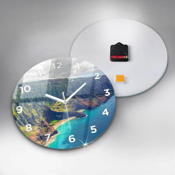 Reloj de pared redondo Mar hawaiano