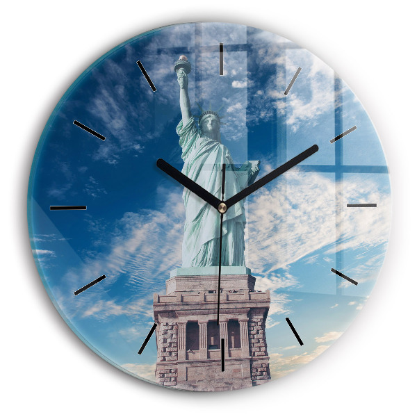 Reloj de pared redondo Estatua de la Libertad Nueva York