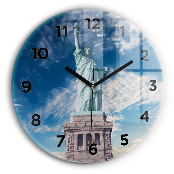 Reloj de pared redondo Estatua de la Libertad Nueva York