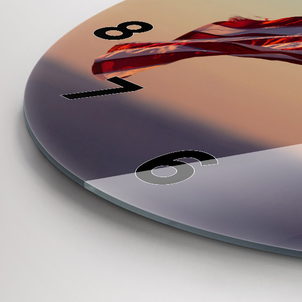 Reloj de pared redondo La bandera estadounidense ondeando