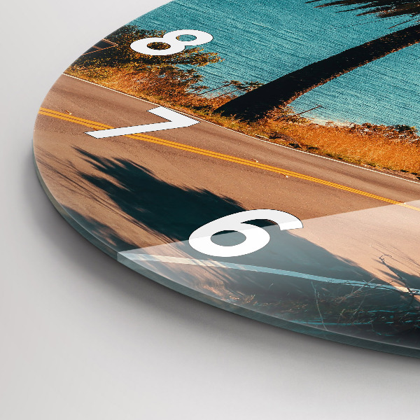 Reloj redondo pared Palmeras en Malibú