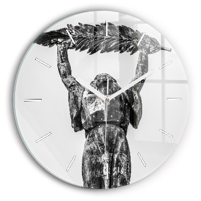 Reloj de cristal redondo La Estatua de la Libertad en Budapest