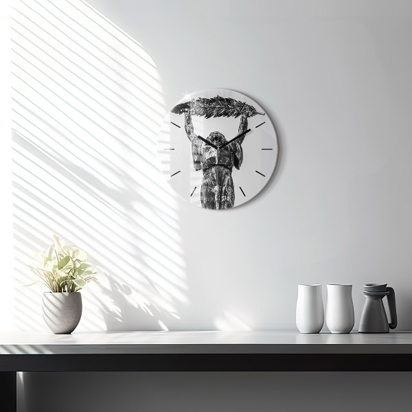 Reloj de cristal redondo La Estatua de la Libertad en Budapest