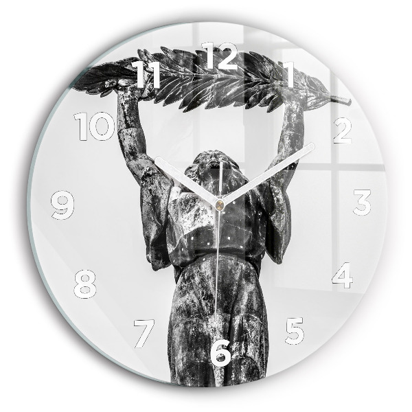 Reloj de cristal redondo La Estatua de la Libertad en Budapest