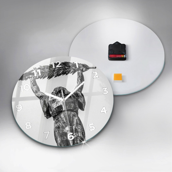 Reloj de cristal redondo La Estatua de la Libertad en Budapest