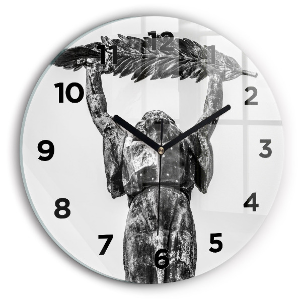 Reloj de cristal redondo La Estatua de la Libertad en Budapest