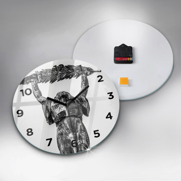 Reloj de cristal redondo La Estatua de la Libertad en Budapest