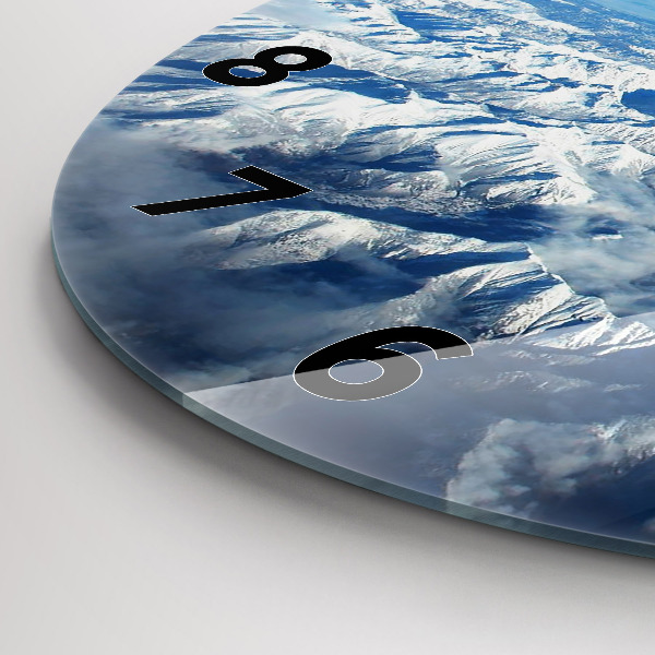 Reloj de cristal redondo Barco de pesca en el puerto